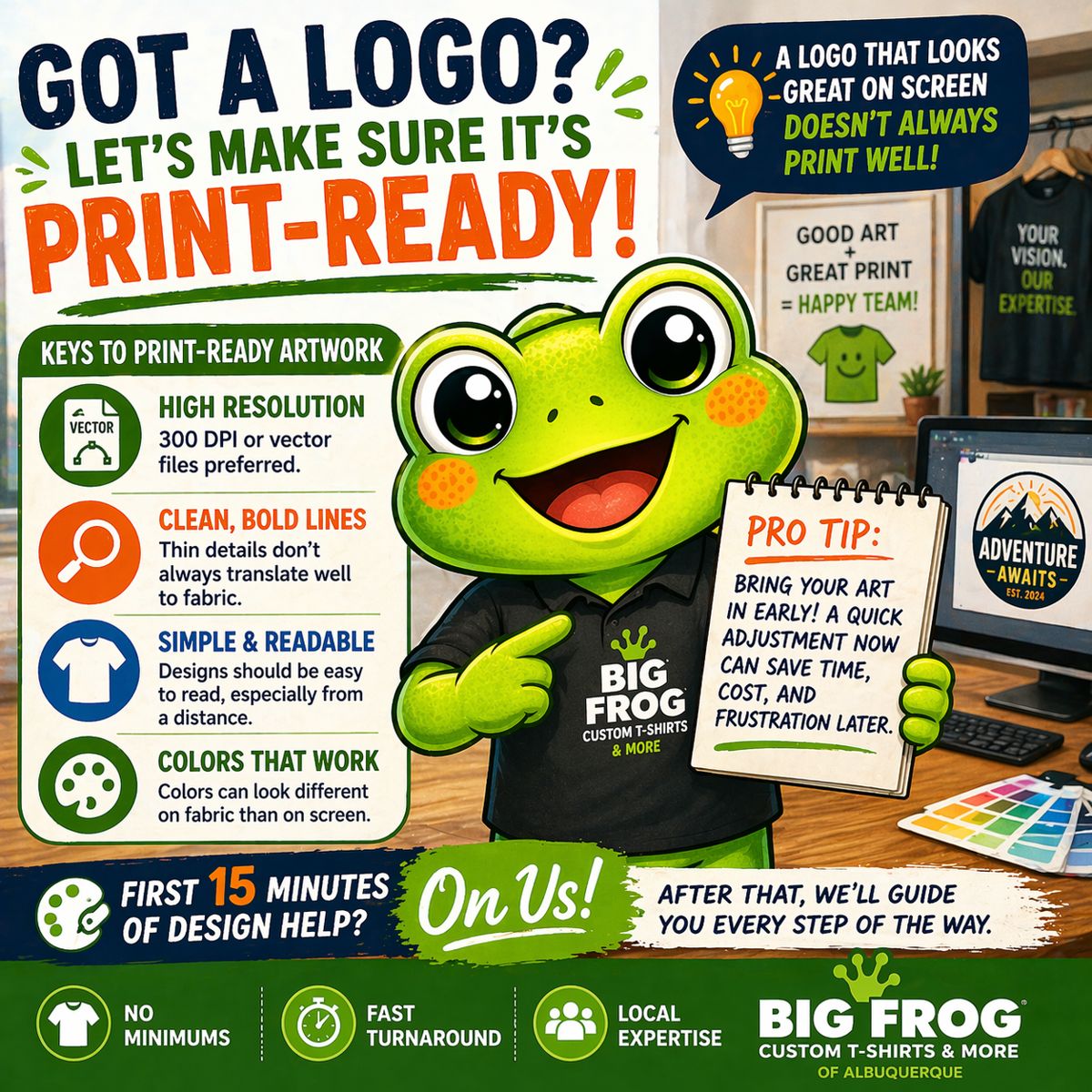 🎨 Got a Logo? Let’s Make Sure It’s Print-Ready 🐸 - Big Frog Custom T ...