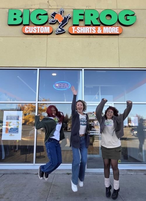Big Frog's Team Barrie Jumping for Joy on Their First Day Open