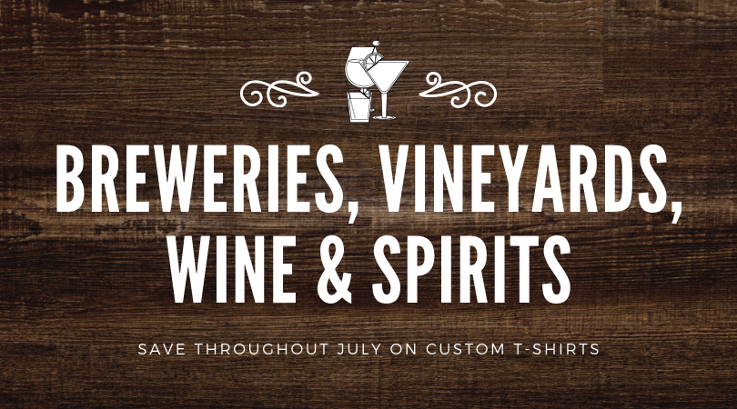 Image of Custom t-shirts for breweries, vineyards, wine and spirits