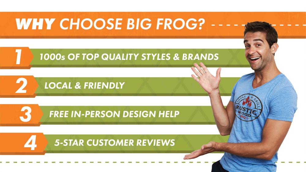 Image of Why choose big frog for your mayfield heights custom apparel