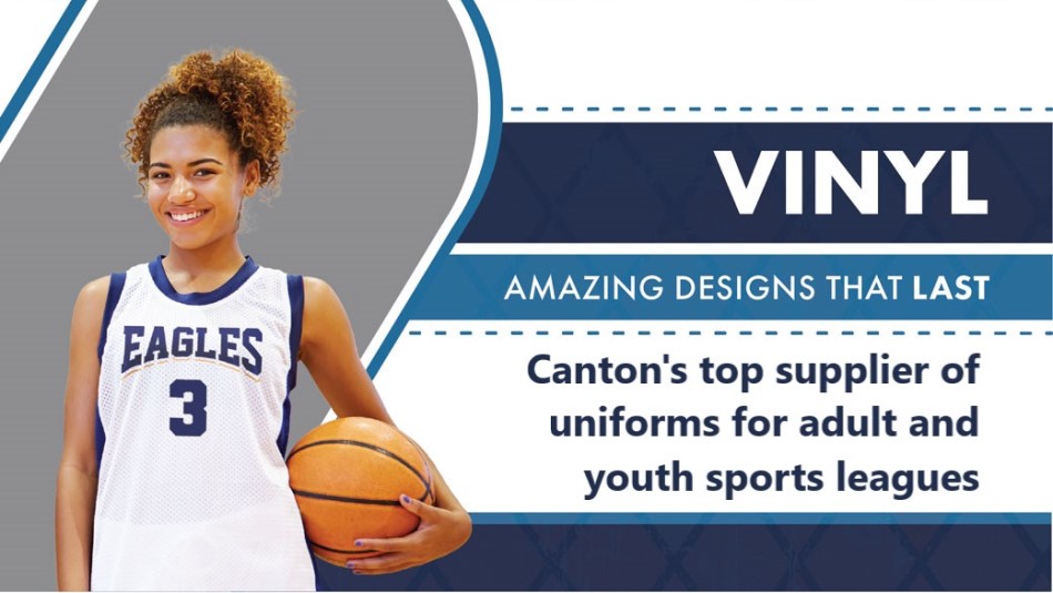 Image of Canton area girl wearing a custom sports uniform