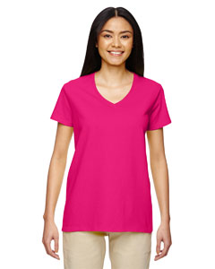 T-Shirt Donna Cotone Pesante 6 Oz - Scollo A V, Manica Corta, Vestibilità Sagomata, Taglia M, G500VL