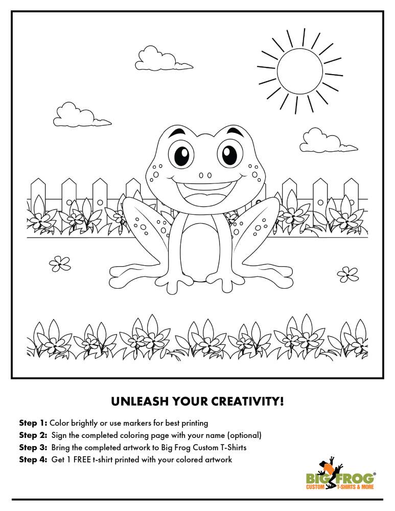 Image of Big Frog Free Coloring Page