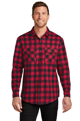Man in a Red & Black Plaid Flannel Shirt