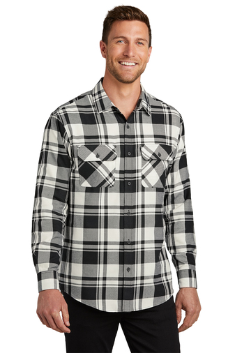 Man in a White & Black Plaid Flannel Shirt