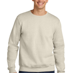 Sweet Cream Heather Jerzees Eco™ Premium Blend Crewneck Sweatshirt