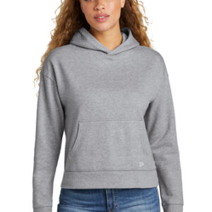 Woman in New Era Ladies Comeback Fleece Hoodie.