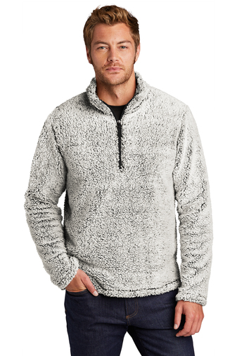 Port Authority® Cozy 1/4-Zip Fleece in grey