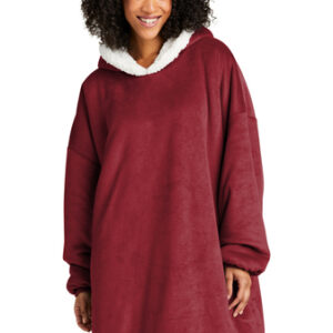 Port Authority® Mountain Lodge Wearable Blanket in red