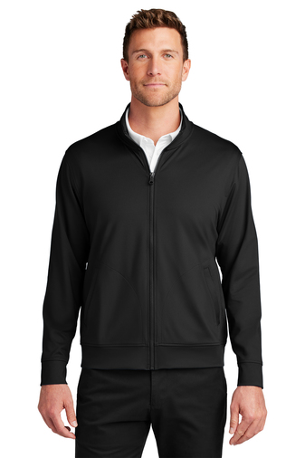 Port Authority® C-FREE® Double Knit Full-Zip in Deep Black