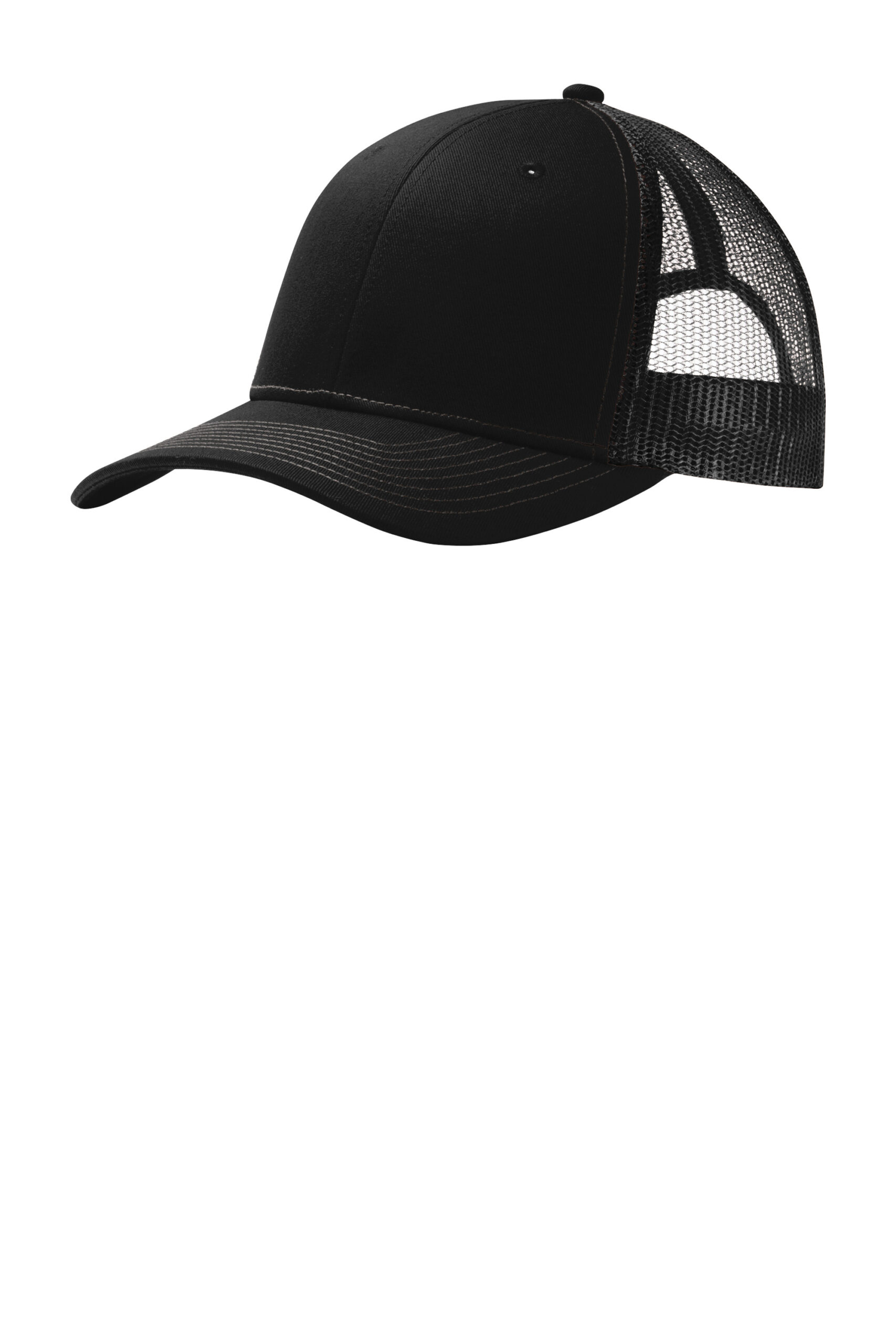 Black Port Authority® Snapback Trucker Cap - C112