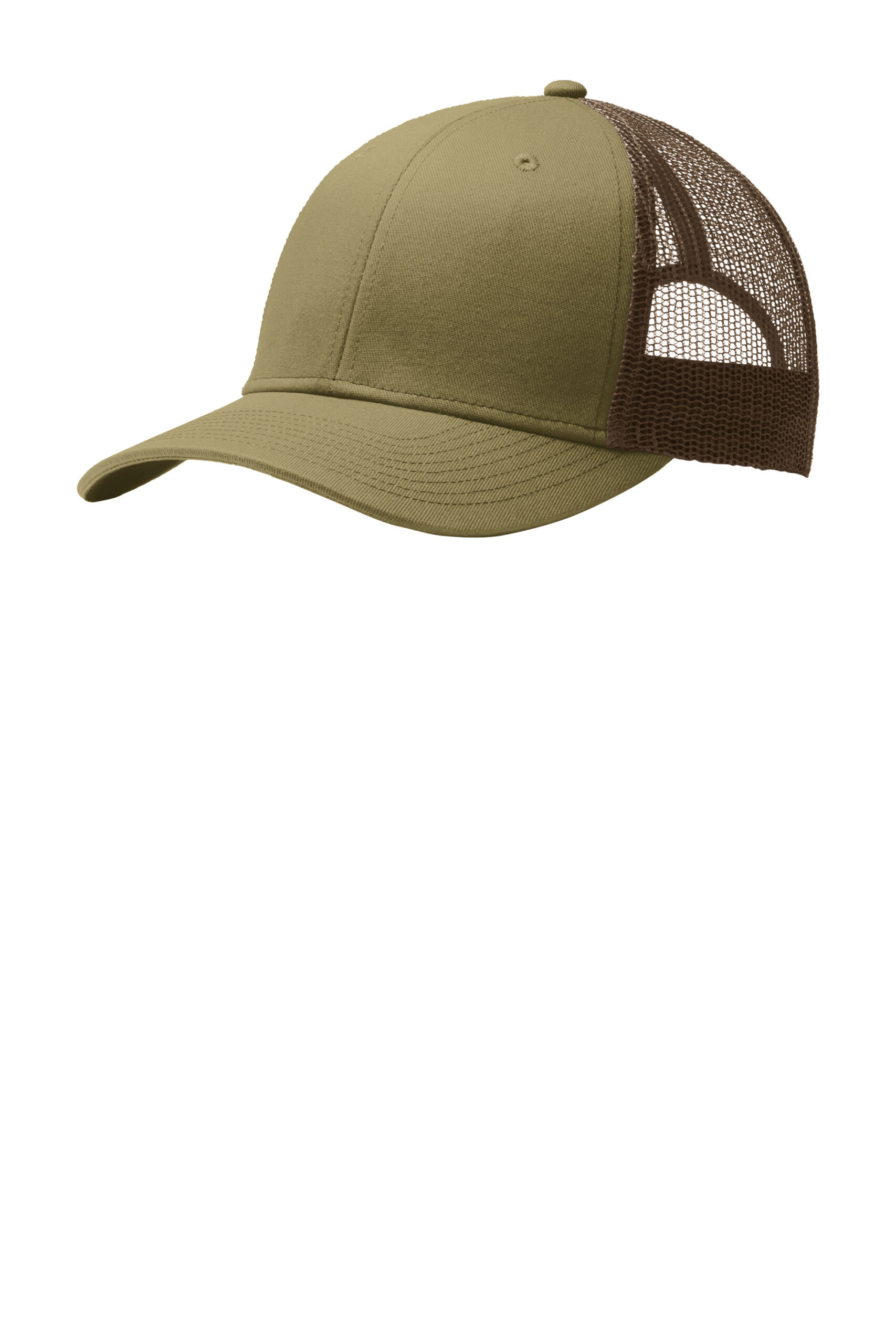 True Khaki Coffee Port Authority® Snapback Trucker Cap - C112