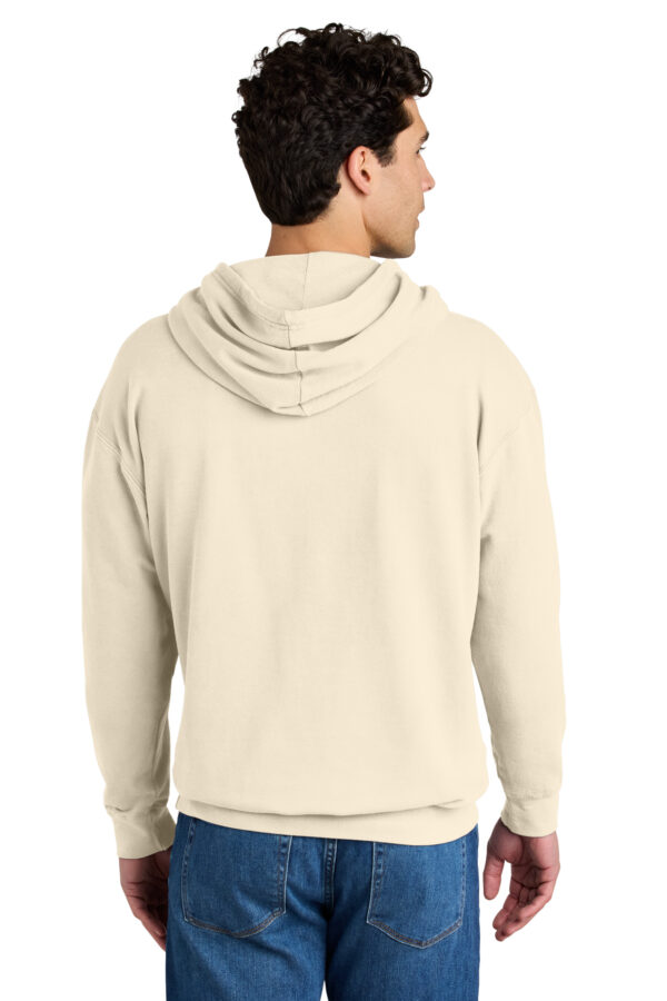 Model wearing an Ivory Comfort Colors® Lightweight Hooded Sweatshirt - 1467