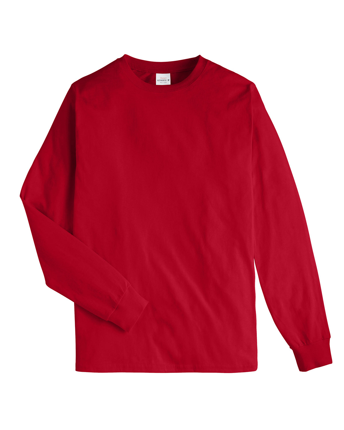 Deep Red Hanes Unisex Tagless® Long-Sleeve T-Shirt - 5586