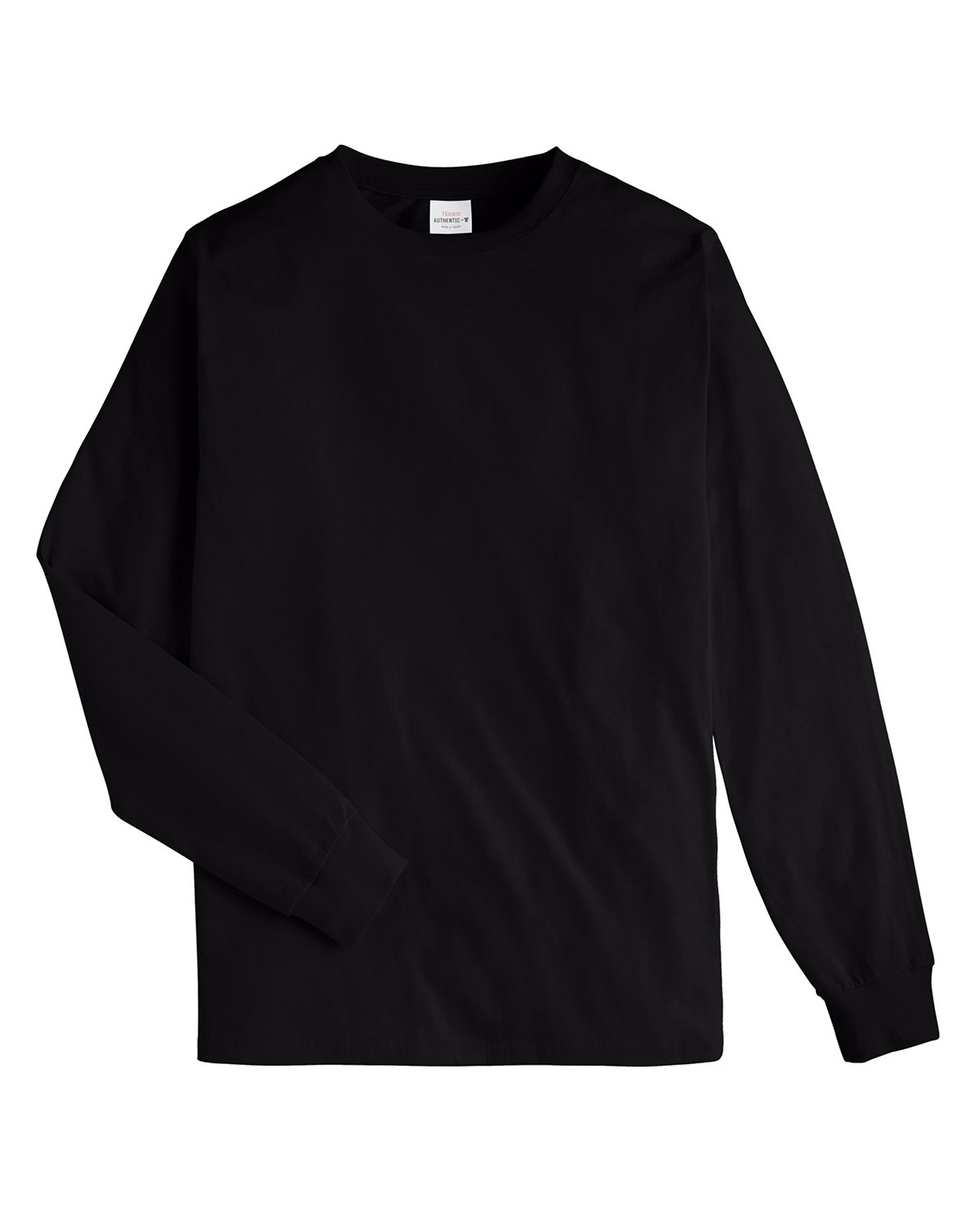 Black Hanes Unisex Tagless® Long-Sleeve T-Shirt - 5586