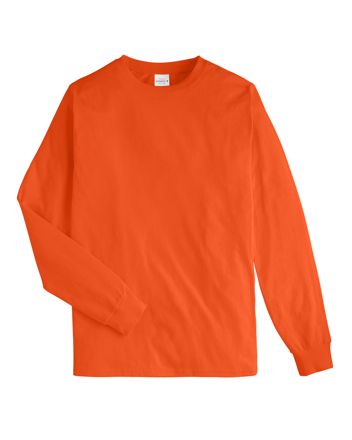 Orange Hanes Unisex Tagless® Long-Sleeve T-Shirt - 5586