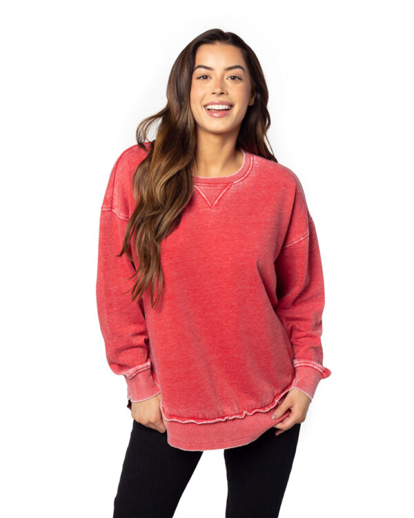 Cardinal chicka-d Ladies' Burnout Campus Pullover - 480