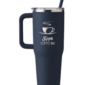 Dark Navy Harriton 40oz Vacuum Insulated Travel Tumbler - M008