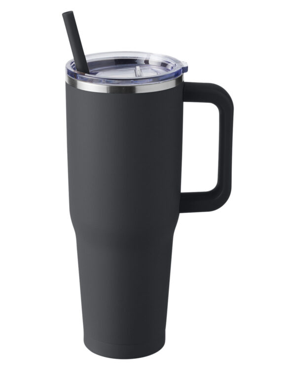 Dark Charcoal Harriton 40oz Vacuum Insulated Travel Tumbler - M008