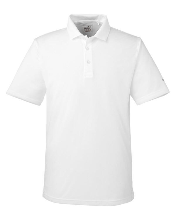 Bright White Puma Golf Men's Icon Golf Polo - 596799