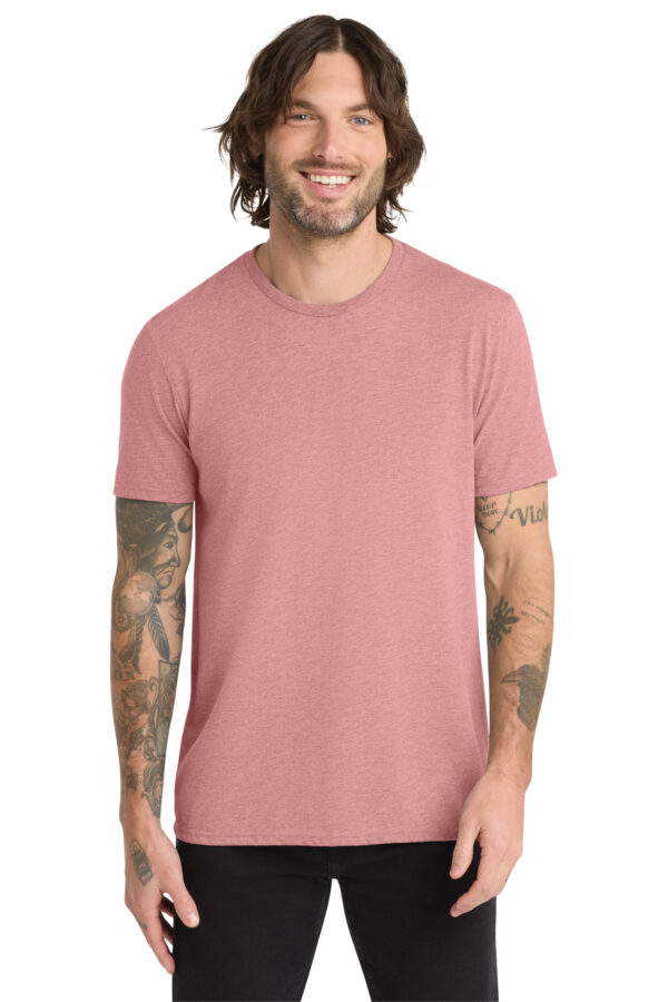 Model wearing Vintage rose Allmade® Unisex Tri-Blend Tee - AL2004
