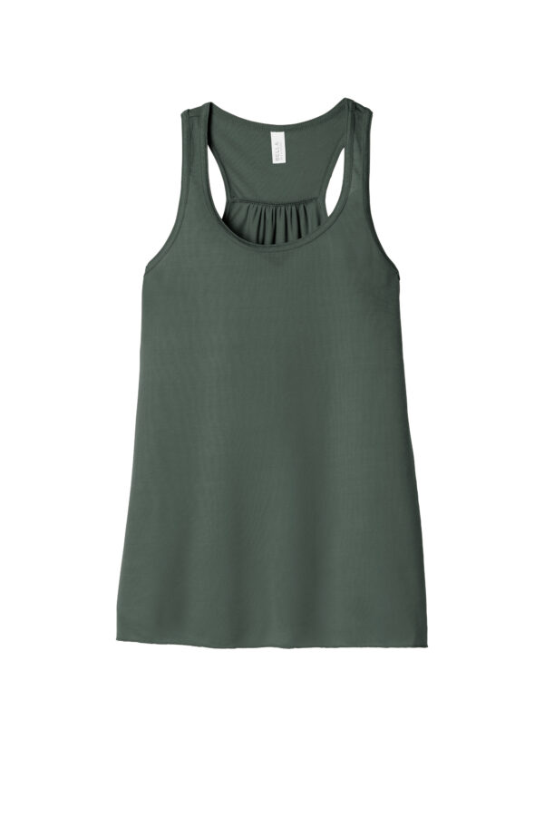 Military Green BELLA+CANVAS ® Women’s Flowy Racerback Tank - BC8800