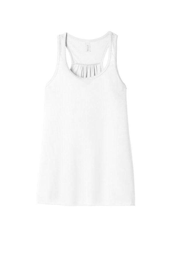 White BELLA+CANVAS ® Women’s Flowy Racerback Tank - BC8800