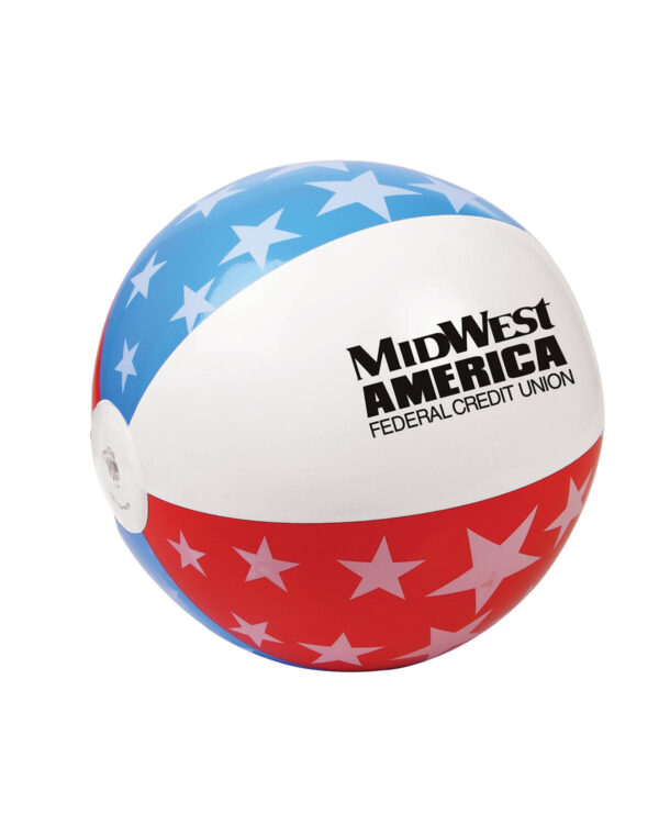 Prime Line 16" Patriotic Inflatable Beach Ball - BB111