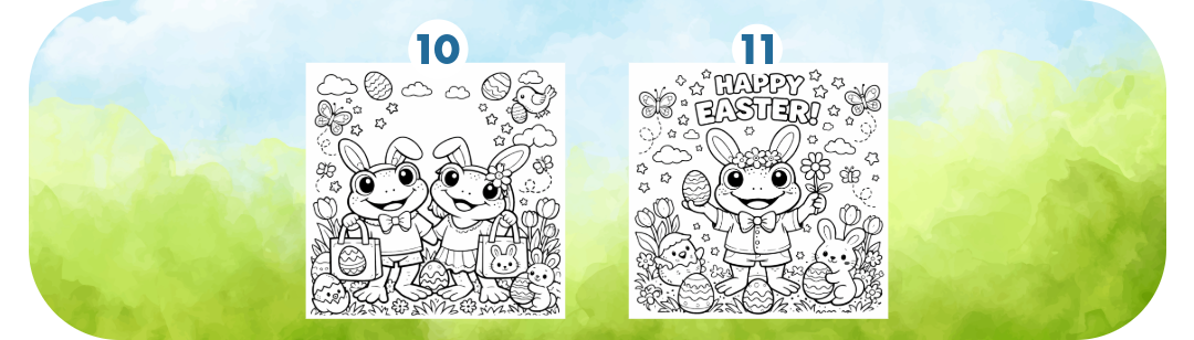Image of Collection of Spring and Easter coloring pages