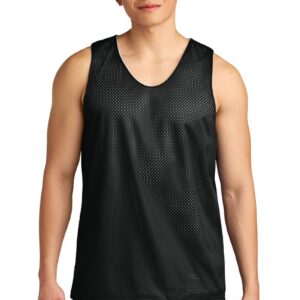 Black and White A4 Dri-Fit Mesh Tank - NF1270